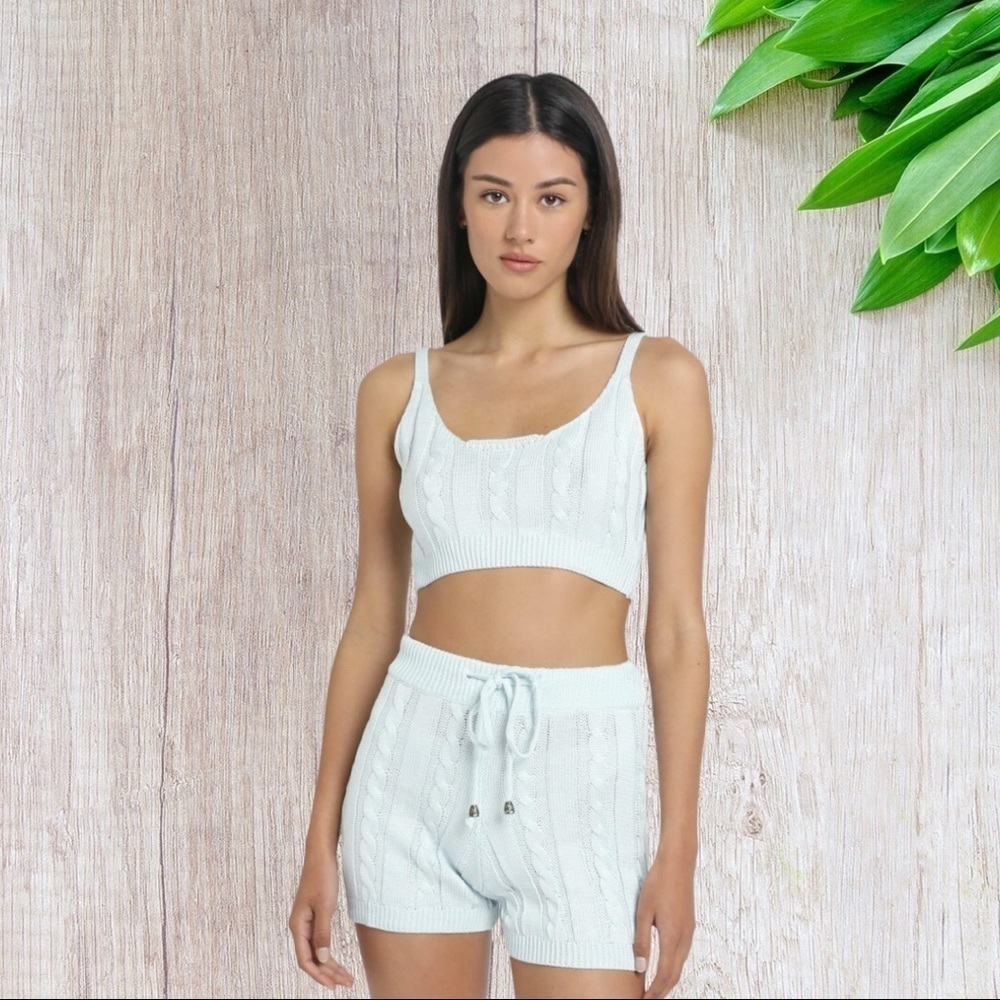 Showpo Pink Diamond Celinna Knit Top in Grey